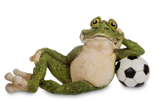 Декоративна тематична статуетка жабки "Голкіпер" із полістоуну від американського бренду Sealmark, фото 1