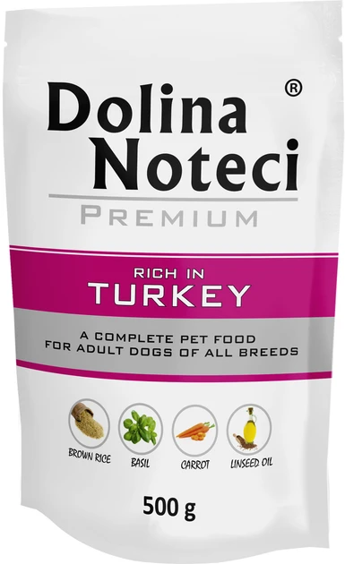 Пауч Dolina Noteci Преміум для собак з індичкою 500 гр, фото 1