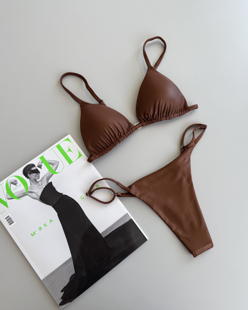 Купальник жіночий роздільний Yasmin шимерний sezamo, фото 1