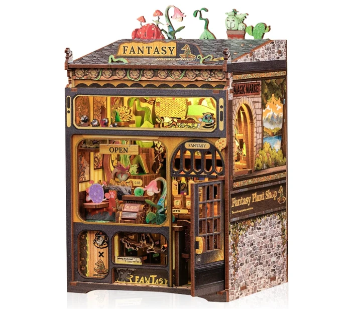 3D конструктор Румбокс Чарівна крамниця рослин з підсвіткою DIY Miniature House Kit, фото 1