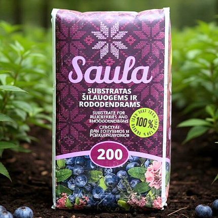 Торф'яний субстрат Saula для лохини та рододендронів, 200 л, фото 1