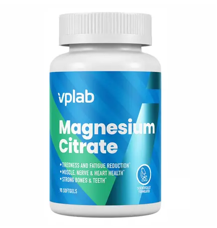 Цитрат магнію Magnesium Citrate Vplab 90 softgels термін до 02.2026, фото 1