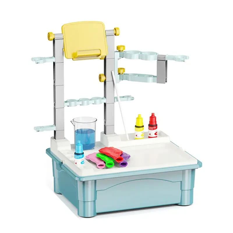 Набір Хіміка для дітей (столик, фарби, порошки, піпетки, окуляри, пробірки), 4096 A, фото 1