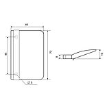 Ручка мушля (курця) Біла RAL 9016 для металопластикових дверей, фото 3