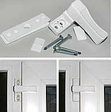 Блокіратор відкриття вікна з кнопкою та без кнопки Akpen білий., фото 4