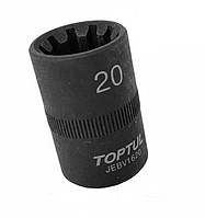 Головка для гальмівних супортів 10 граней (Audi A8, S6, Porsche Cayenne та ін.) TOPTUL JEBV1620