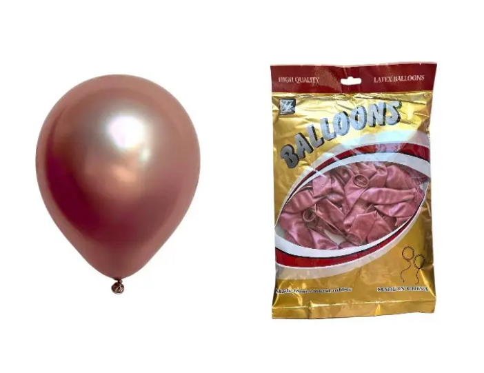 Повітряна кулька хром "Червоний", 10" (25 см), 50 шт., фото 1