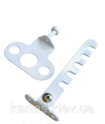 Обмежувач відкривання вікна металевий білий, фото 1