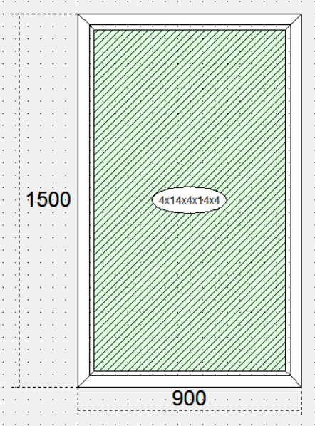 Одностулкове глухе вікно 800*1450, фото 1