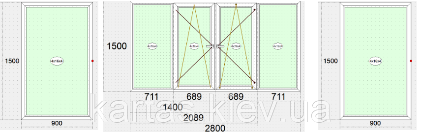 Болкон "П" - профіль 60 мм, фото 1