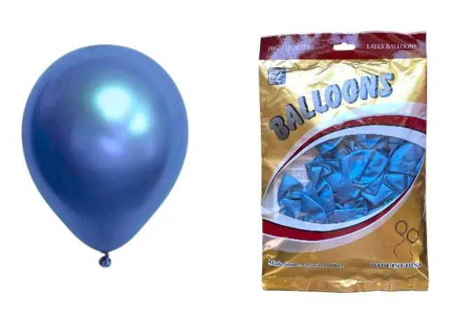 Повітряна кулька хром "Синій", 10" (25 см), 50 шт., фото 1