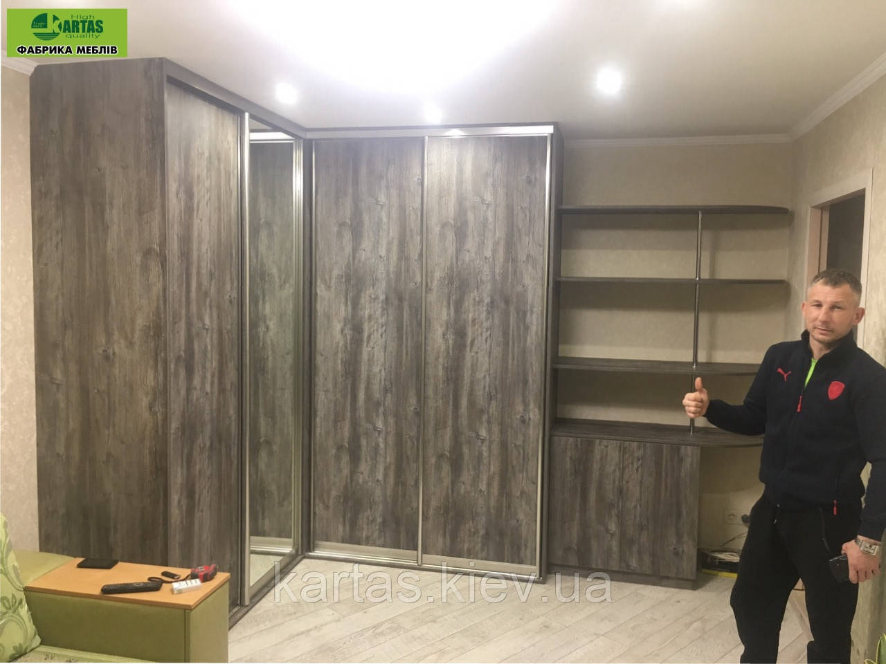 Шафа-купе кутова спарена, фото 1