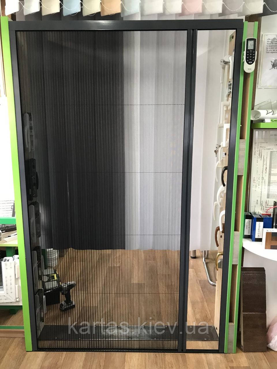 Москітні сітки PLISSE - низький нижній профіль  ( дверний PL1, PL3  ), фото 1