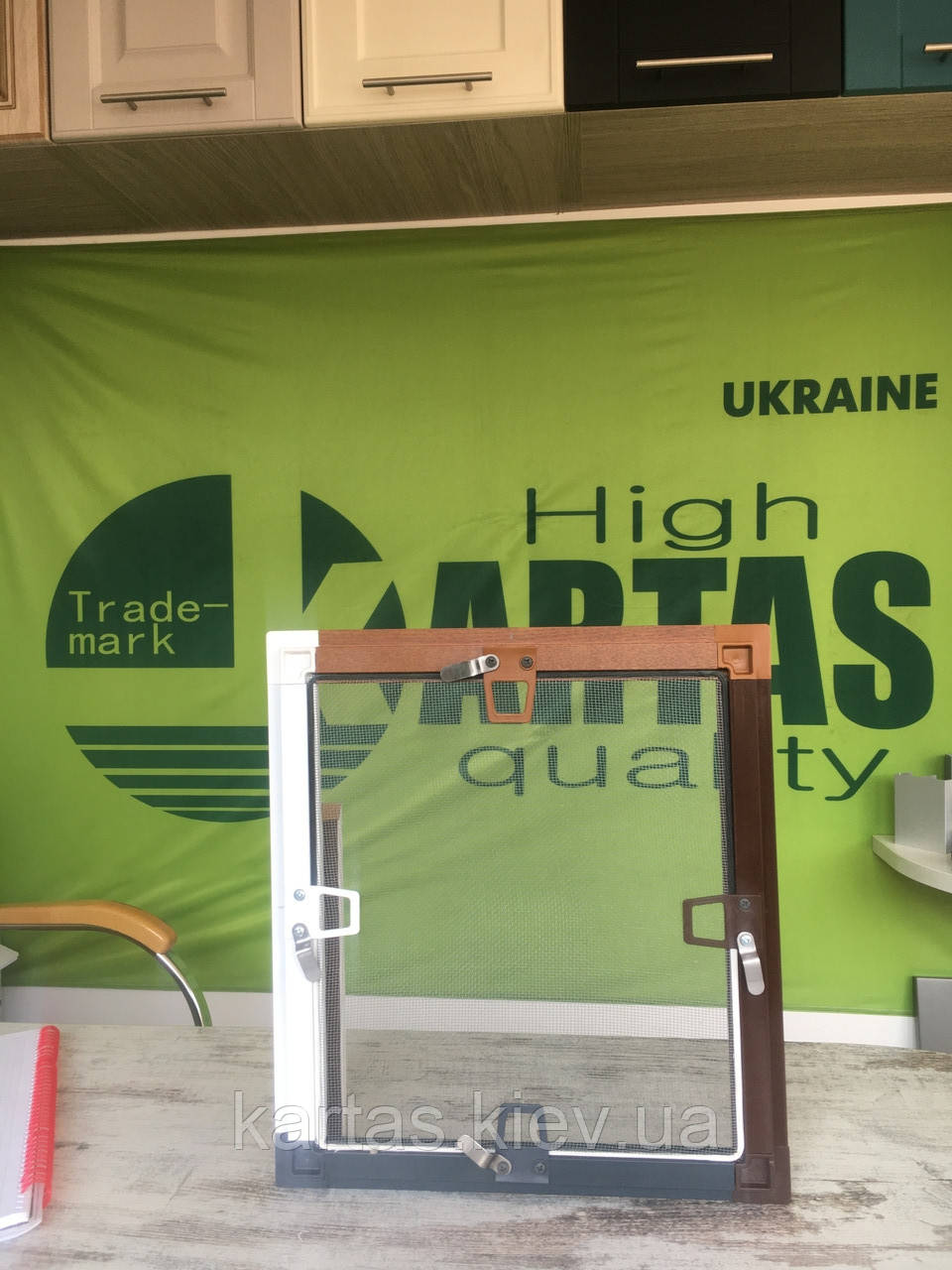 Москітна сітка «Анвіс» Стандарт 10*30 (ручка металева), фото 1