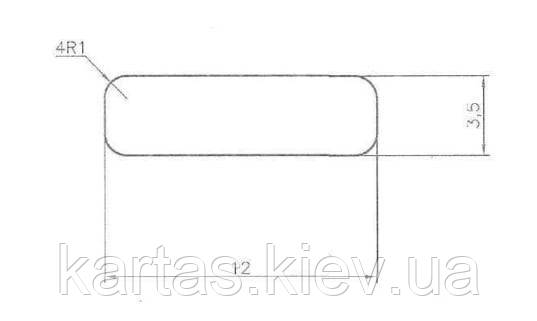Смуга запірна PT44,  для кінцевого профілю ES9x45 для захисних ролет, фото 1