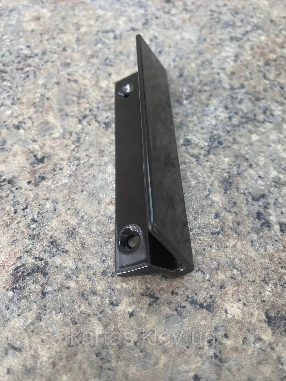 Ручка “Ракушка W ” 8 см алюмінієва,коричнева,RAL 8019 для балконних дверей, фото 1