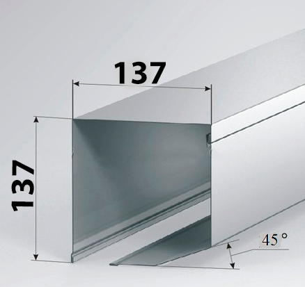 Короб захисний для ролет Alutech SB45/137, фото 1