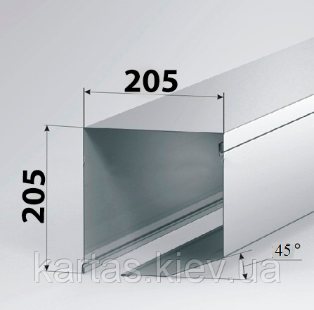 Короб захисний для ролет Alutech SB45/205, фото 1