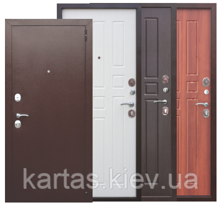 Вхідні двері Гарда Мідний Антик/Рустикальний дуб, фото 1