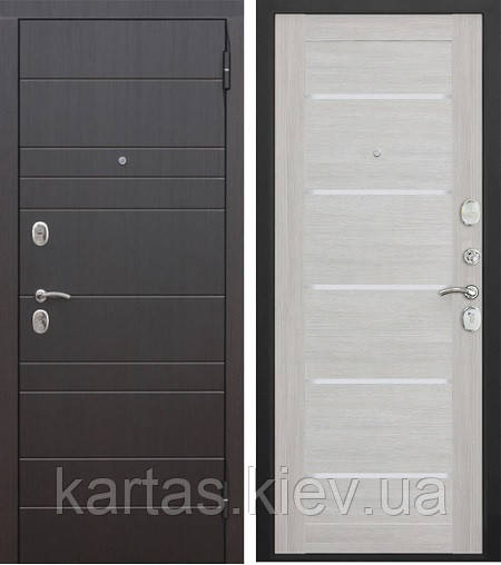 Вхідні двері Барселона 85 мм Венге/Лиственниця беж Царга, фото 1