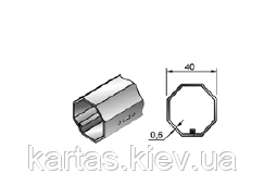 Вал октогоналний RT 40х0,5, фото 1