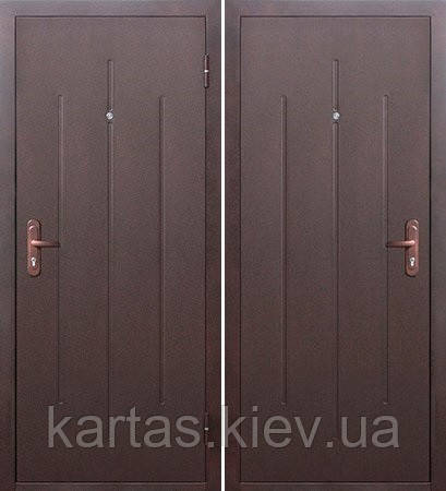 Вхідні двері GARDA Будгост 5-1 Метал/Метал Мідний Антик, фото 1