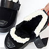 Молодіжні дизайнерські зимові чорні автоледі натуралки на липучці, фото 7
