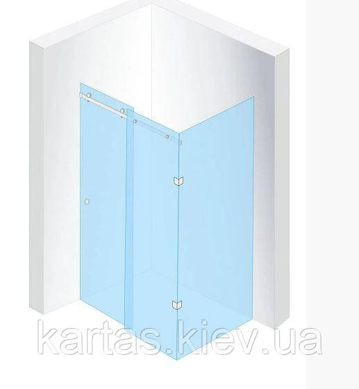 Кутові душові кабіни з розсувними дверима, фото 1
