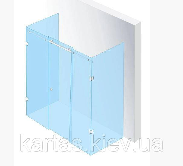 Прямокутні душові кабіни з розсувними дверима, фото 1