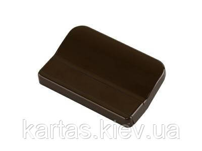 Ручка мушля (курця) Коричнева RAL 8019 для металопластикових дверей, фото 1