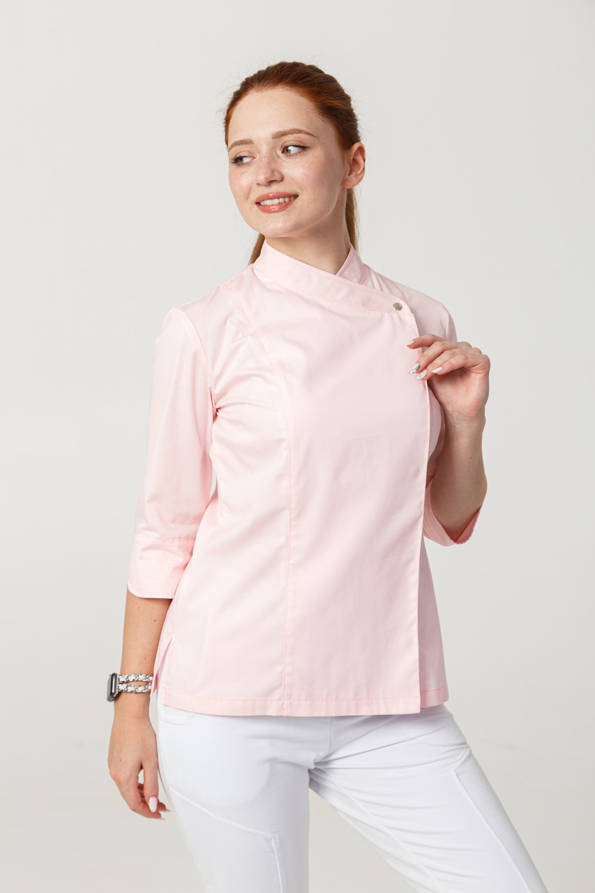 Китель Жіночий Кухарський Сірий "Рожева"