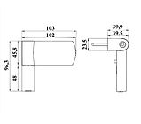 Петля дверна ASTEX АТ25 до 80 кг ЦАМ колір білий RAL 9016, фото 2