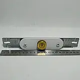 Замок ригельний з пластиною RAL9016 до захисних ролет, Білий., фото 5