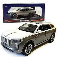 Машинка металева Hongqi E-HS9 , "АвтоЕксперт" ,сіра,  світло звук  21* 8 * 9 см, 1:24