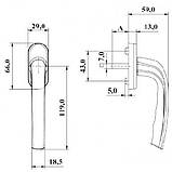 Ручка віконна Kronos біла, фото 3