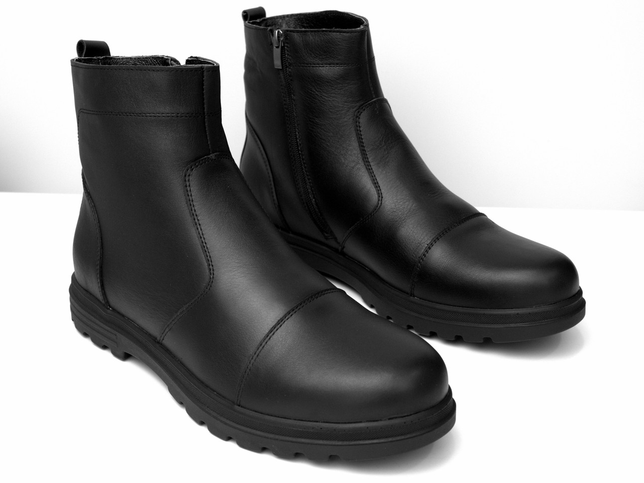 Великий розмір челсі черевики зимові чоловічі Rosso Avangard Danni Comfort Black чорні, фото 1