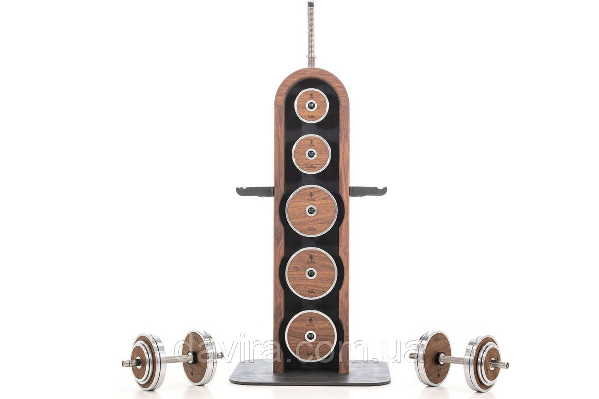Набір для тренувань зі стійкою NOHRD WeightPlate Tower Oak, фото 1