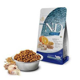 Корм для дорослих котів Фармина N&D Low Grain Ocean з тріскою та апельсином ВАГОВИЙ
