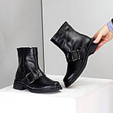 Жіночі зимові черевики натуральні, хайтопи на високій підошві, зимові жіночі черевики на високій підошві, фото 5