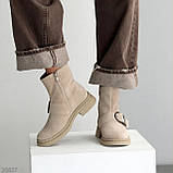 Жіночі зимові черевики натуральні, хайтопи на високій підошві, зимові жіночі черевики на високій підошві, фото 6