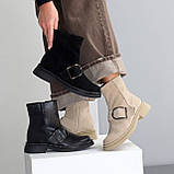 Жіночі зимові черевики натуральні, хайтопи на високій підошві, зимові жіночі черевики на високій підошві, фото 4