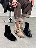 Жіночі зимові черевики натуральні, хайтопи на високій підошві, зимові жіночі черевики на високій підошві, фото 3