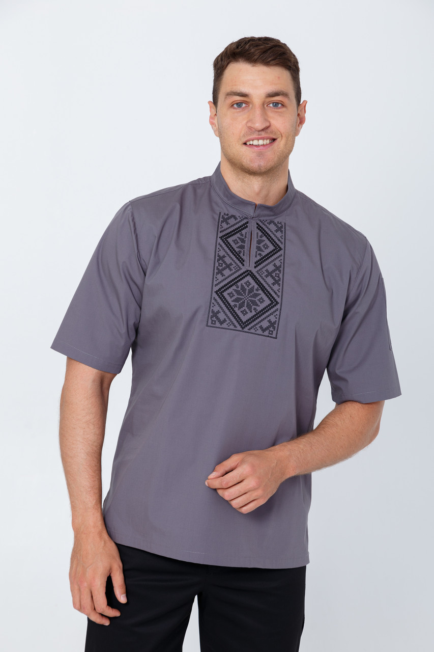 Кітель Кухарський Чоловічий  Вишиванка Сіра 58