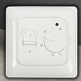 15 м.кв. комплект THERM FEP-200 нагрівальний мат з механічним терморегулятором білим, фото 2