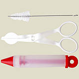 Кондитерський набір для прикрашання тортів та капкейків 106 предметів силіконові форми, шпателі, перехідники для мішків щітки, фото 10