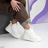 Жіночі зимові черевики натуральні, хайтопи на високій підошві, зимові жіночі черевики на високій підошві, фото 9