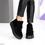 Жіночі зимові черевики натуральні, хайтопи на високій підошві, зимові жіночі черевики на високій підошві, фото 2