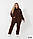 Жіночий спортивний костюм із капюшоном тринитка на флісі батал 60-64, колір уточнюйте під час замовлення, фото 3