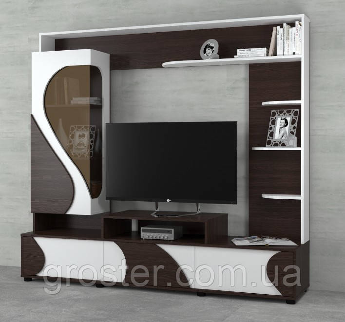 Гірка у вітальню Акварель. Стінка для вітальні, тумба під плазму, фото 1