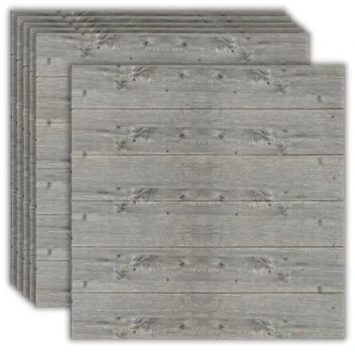 Самоклеюча 3D панель графітове дерево 700x700x4мм (79) BV-0000558